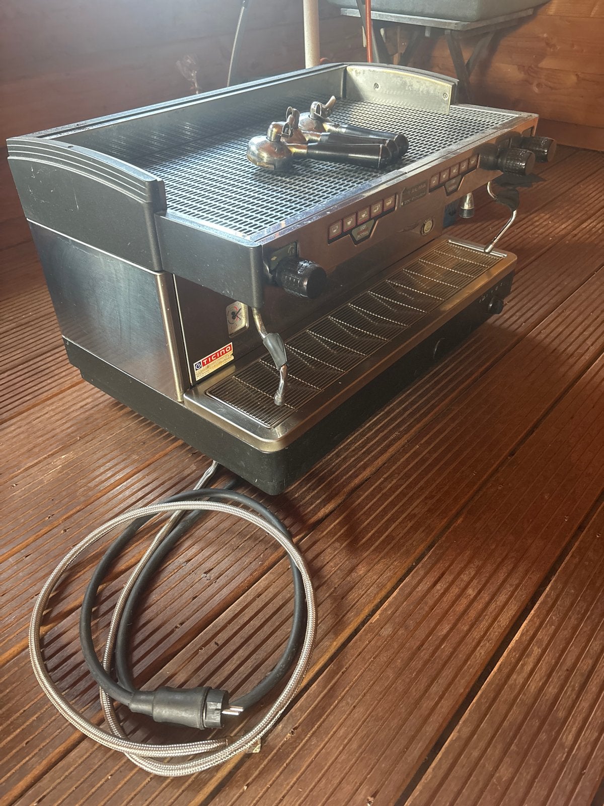 Faema E98 President Espresso Apparaat - Professioneel, Gebruikt, Espresso apparaat, 10 kopjes of meer, Gemalen koffie