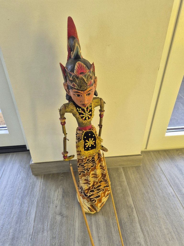 Prachtige Javaanse Wayang Golek Pop (68 cm), Antiek en Kunst, Ophalen