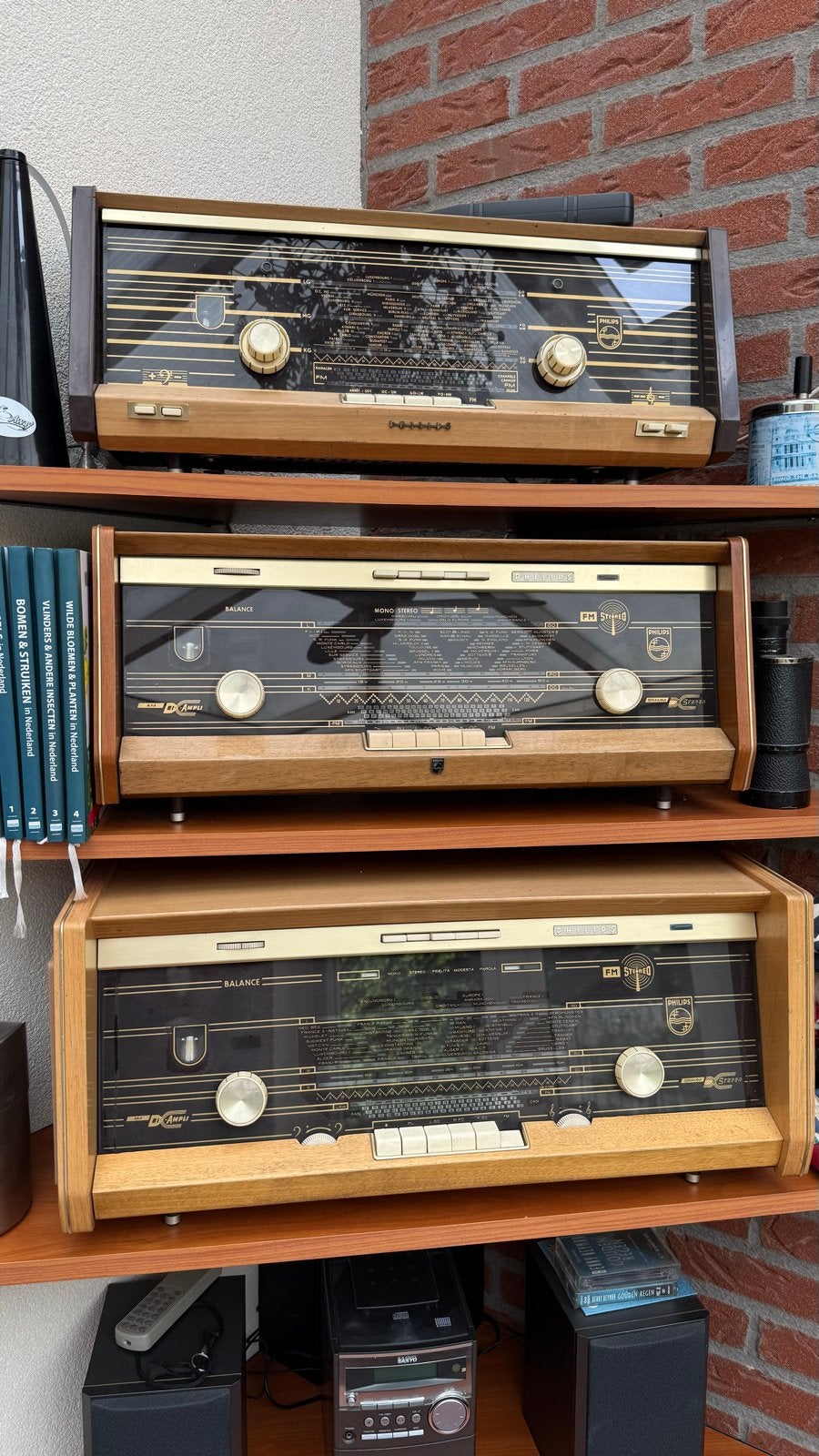 Vintage Philips buizenradio's - Set van 3, Ophalen, Gebruikt, Radio