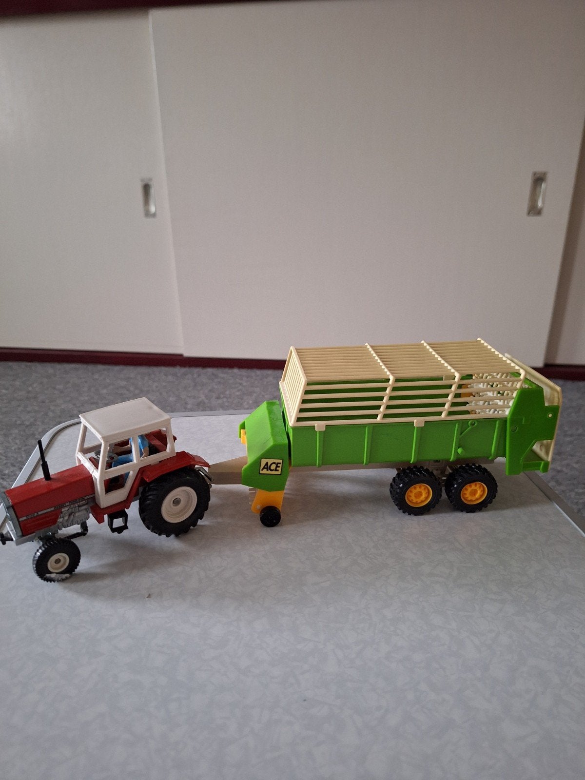 Speelgoed tractor met aanhanger, Ophalen of Verzenden, Gebruikt