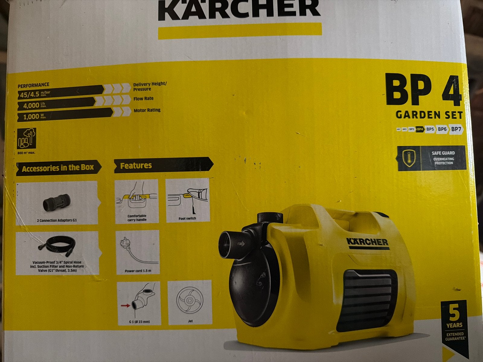 Kärcher BP 4 Garden Set grondwaterpomp - Nieuw in doos, Ophalen of Verzenden, Nieuw, Elektrisch, Beregeningspomp