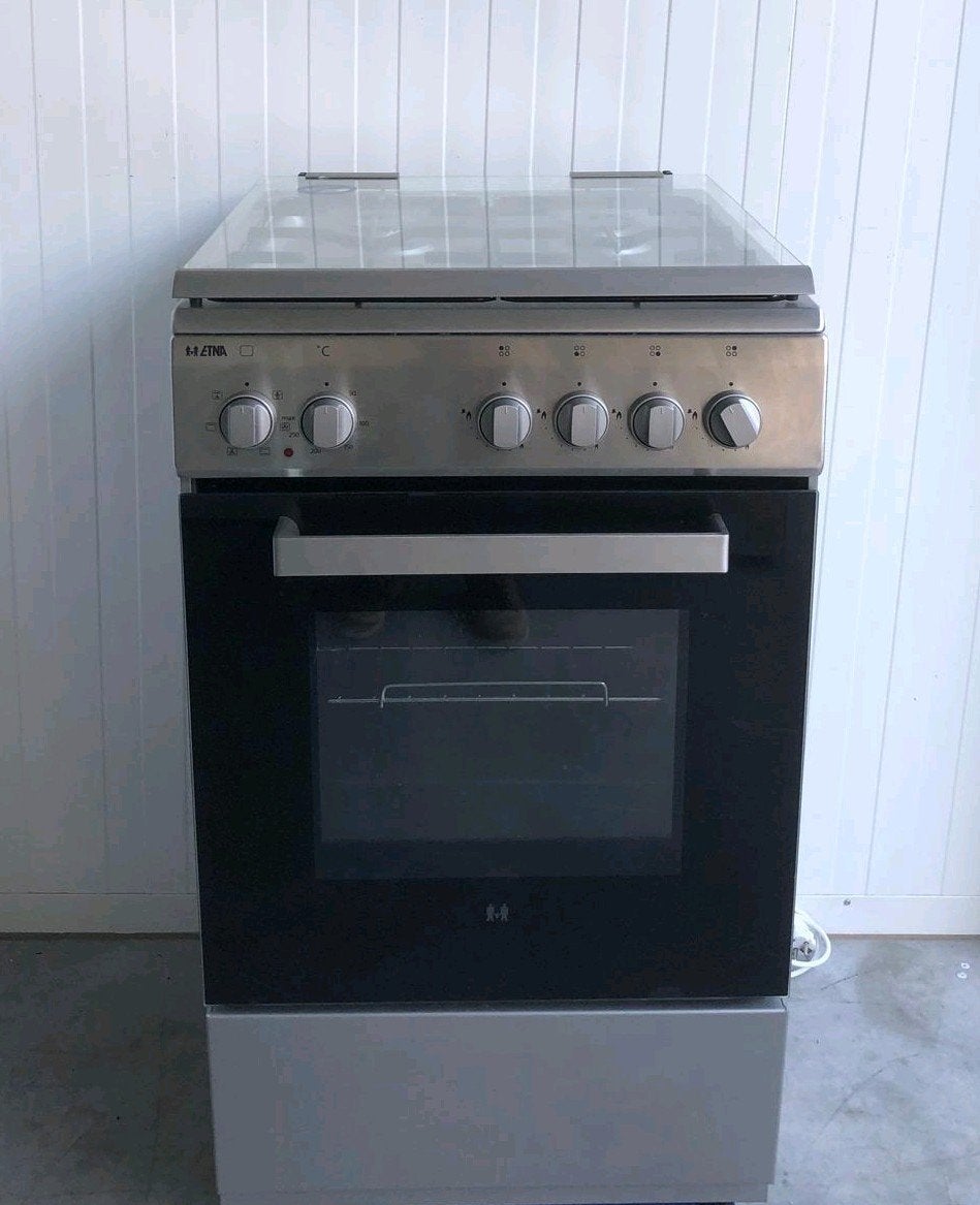 Etna rvs gasfornuis 50cm breed nette staat, Witgoed en Apparatuur, Fornuizen, Ophalen, 4 kookzones, Zo goed als nieuw, Energieklasse A of zuiniger
