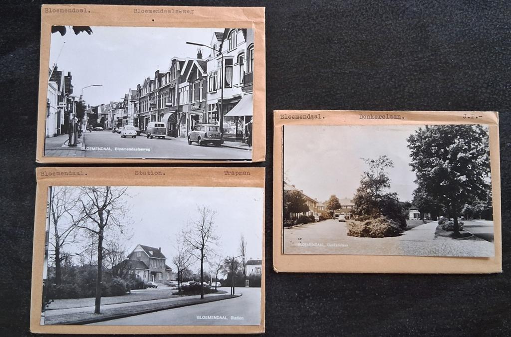 Bloemendaal, 5 x glasplaat JosPe, benzinepomp, Station, Verzamelen, Ansichtkaarten | Nederland, Ongelopen, Noord-Holland, 1960 tot 1980