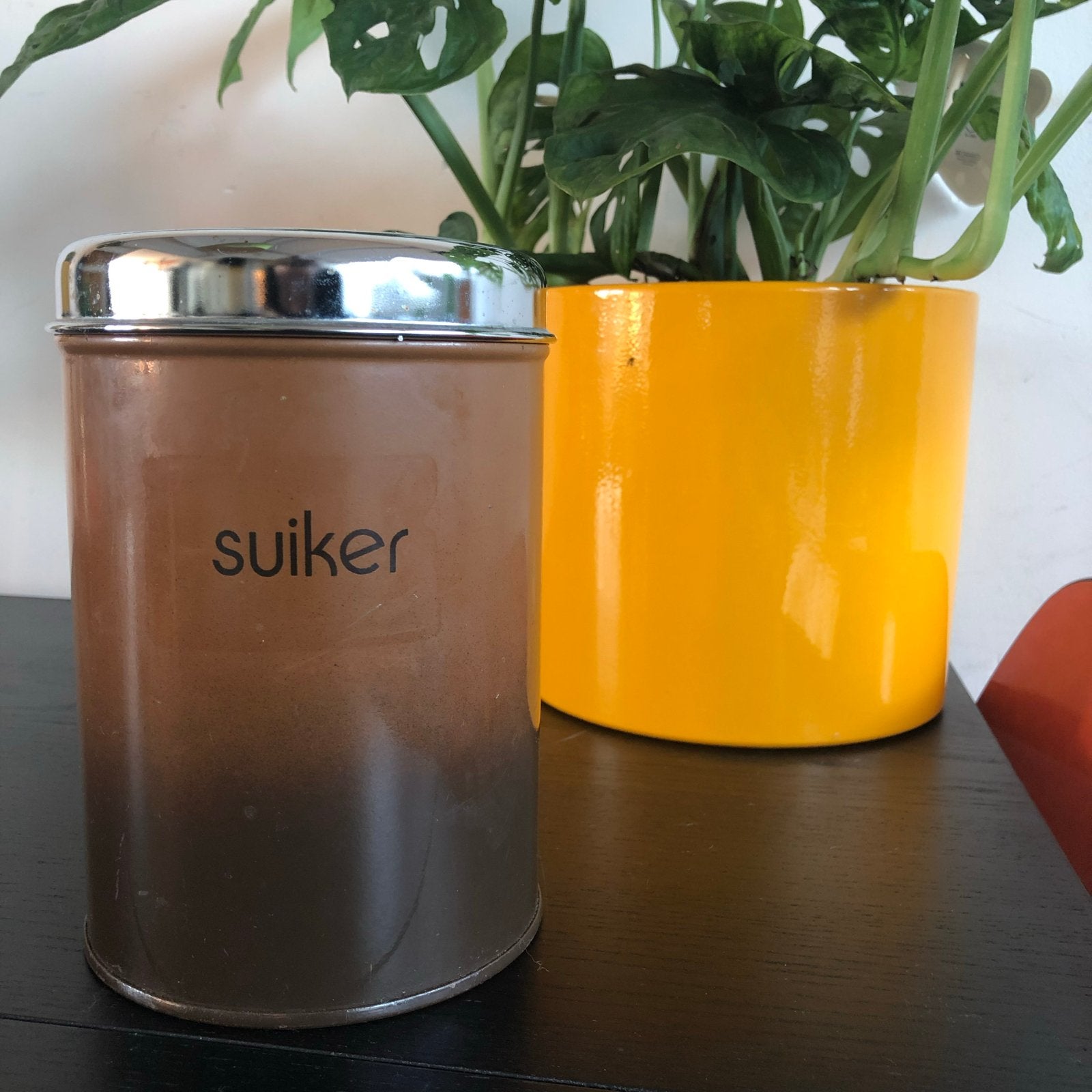 Suikerblik Brabantia, vintage voorraadblik, suikerpot, Ophalen of Verzenden