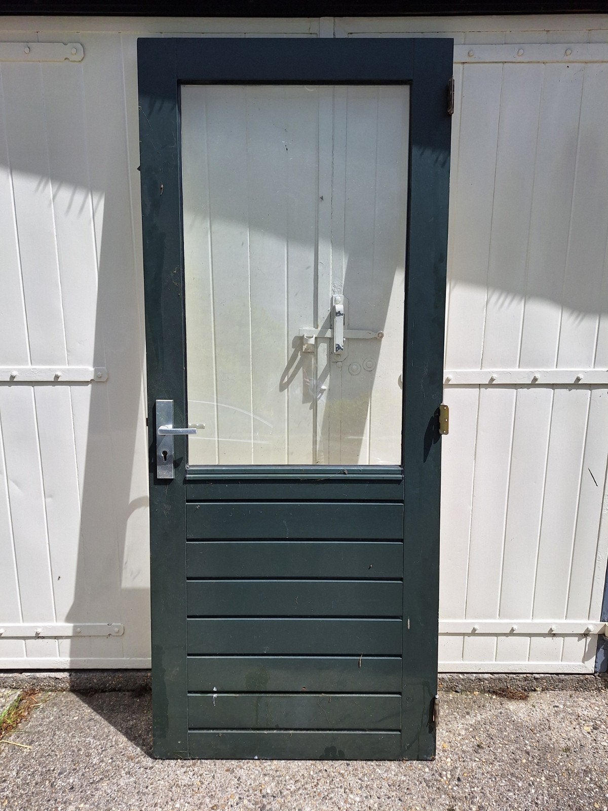 Hardhouten buitendeur 217x90, Doe-het-zelf en Verbouw, Ophalen, Gebruikt, 80 tot 100 cm, 215 cm of meer