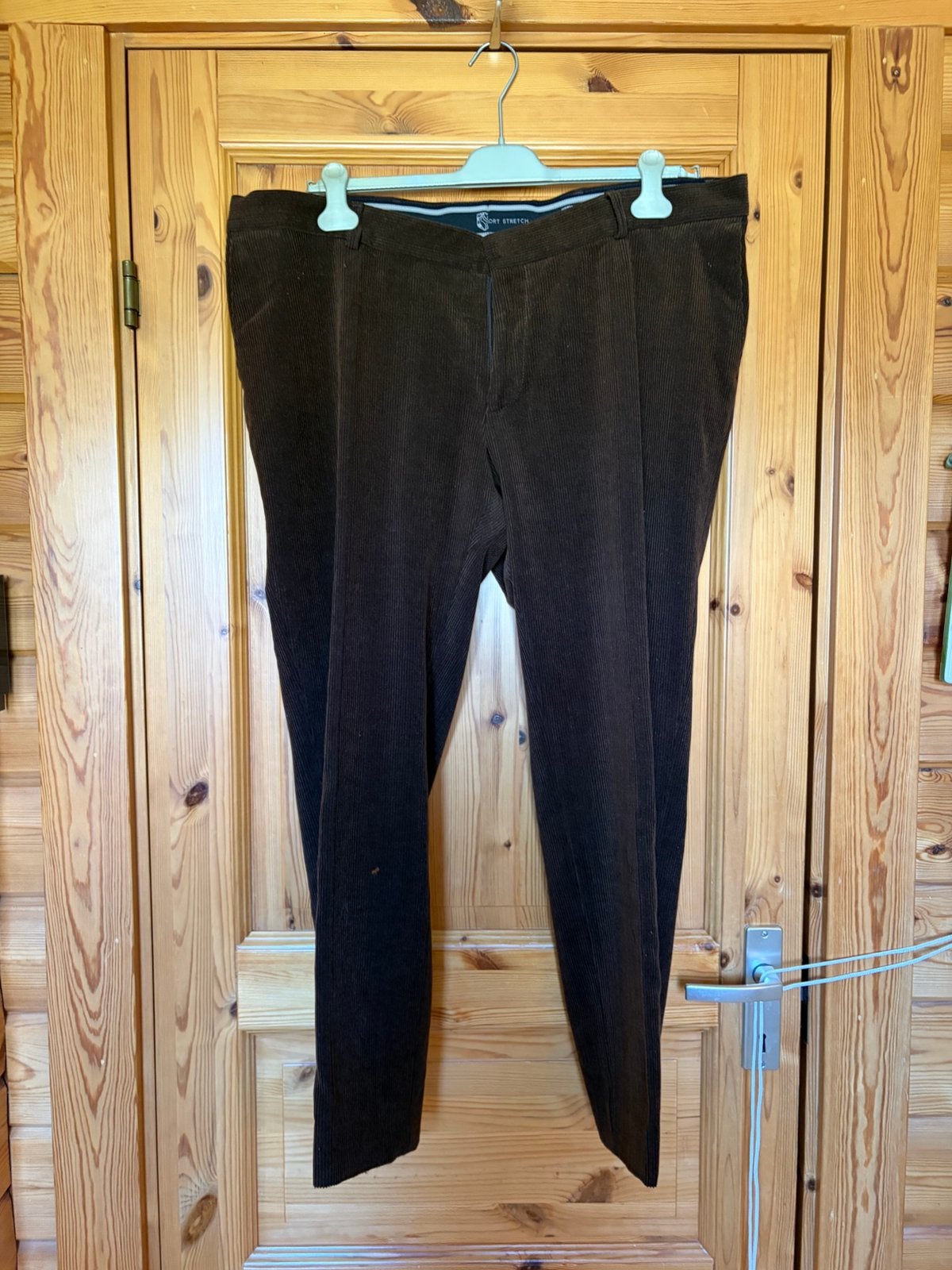 Bruine rib broek lang corderoy Barlett & walker 29, Ophalen of Verzenden, Zo goed als nieuw, Bruin, Broek of Spijkerbroek