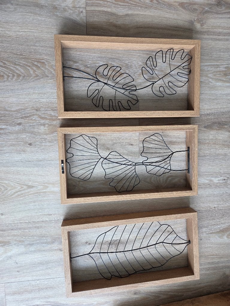 Wanddecoratie metalen/houd, Huis en Inrichting, Woonaccessoires | Wanddecoraties, Overige stijlen, Ophalen, Zo goed als nieuw