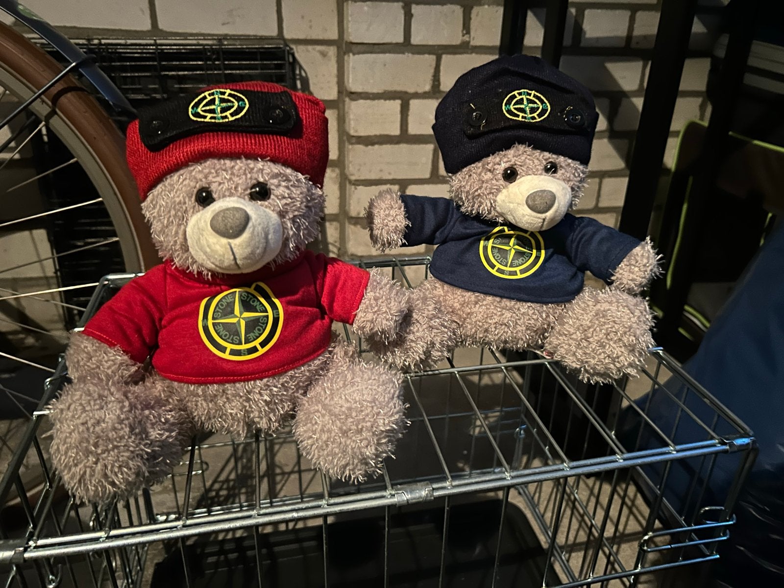 Stone Island Teddyberen - Set van 2, Ophalen, Overige merken, Beer, Zo goed als nieuw