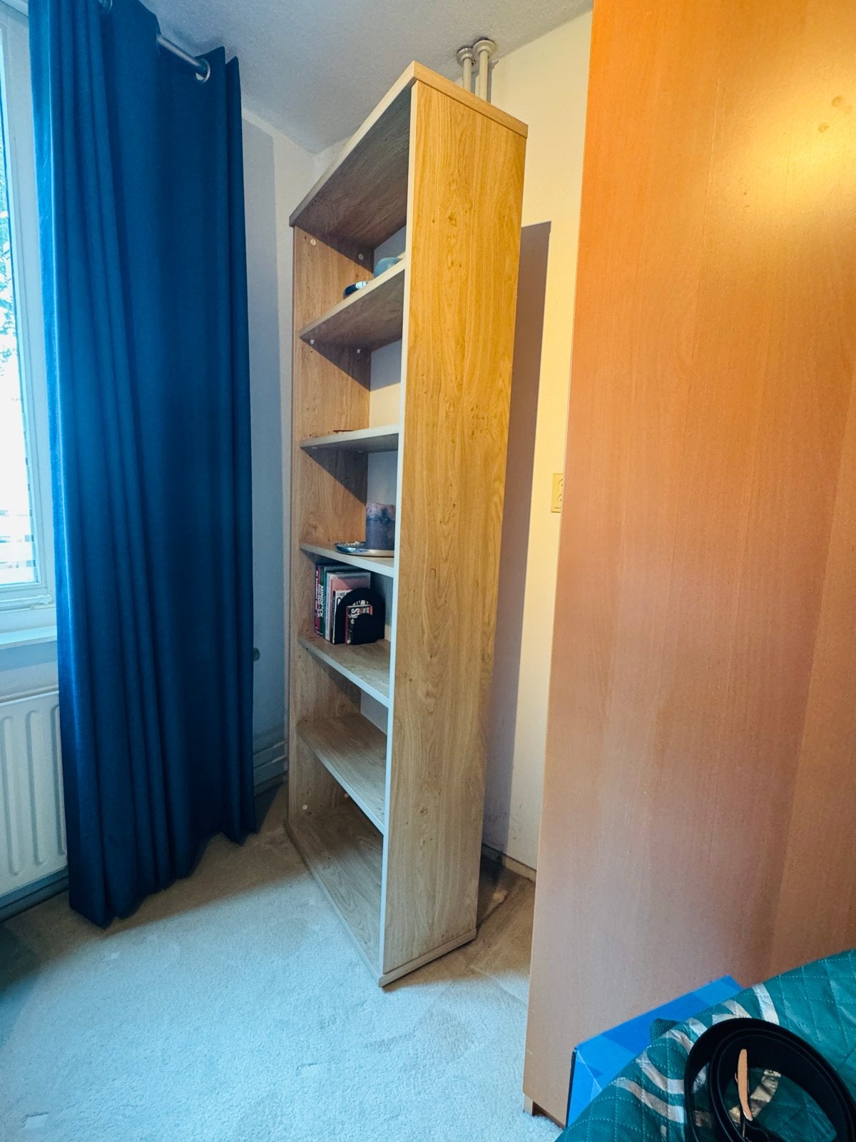 Houten Boekenkast met Verstelbare Planken, Ophalen, Met plank(en), 200 cm of meer, 50 tot 100 cm