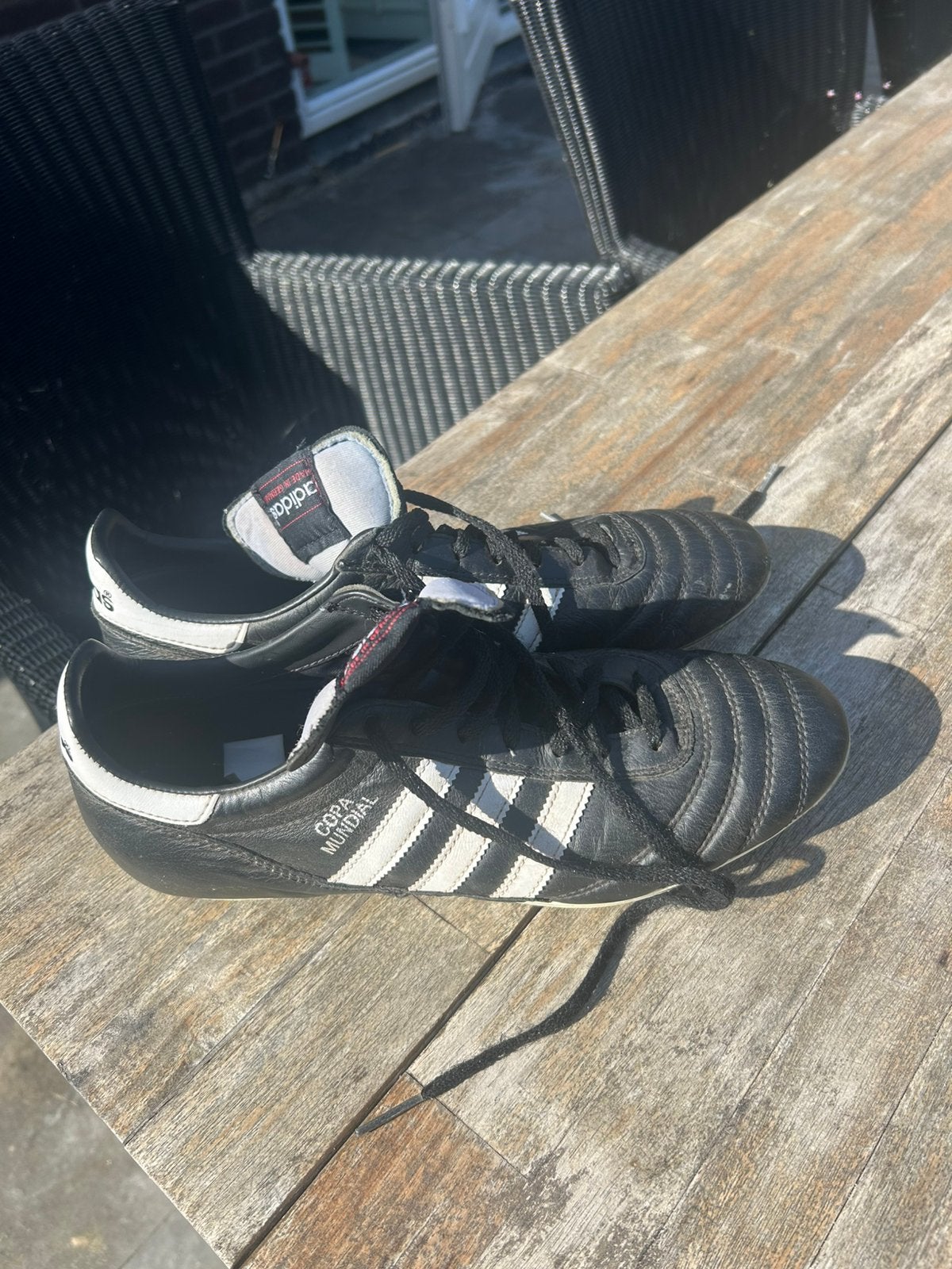 Zwarte Adidas Culpa Mundial  voetbalschoenen, Maat XS of kleiner, Ophalen of Verzenden, Zo goed als nieuw, Schoenen
