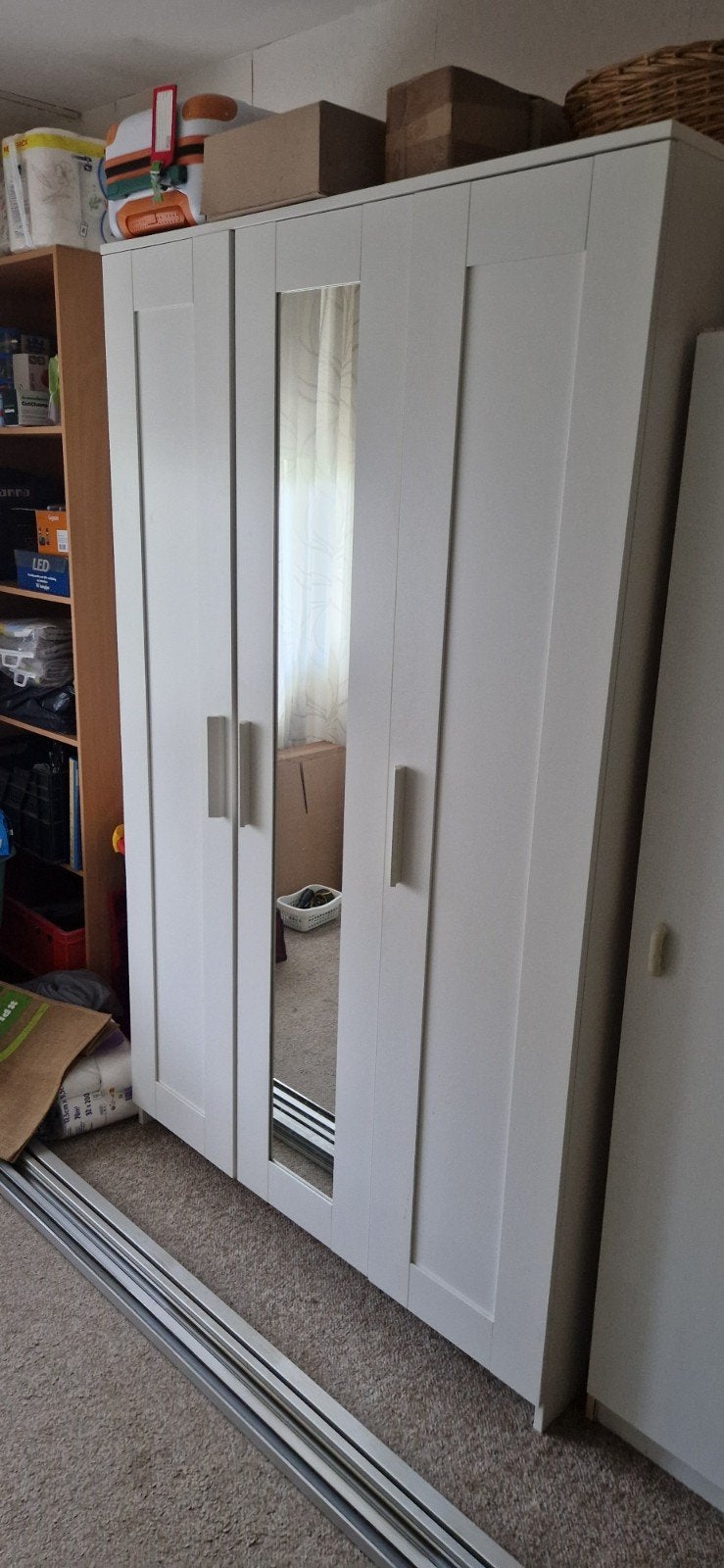 IKEA Brimnes kledingkast wit - 117x190x50 cm, Ophalen, Met deur(en), Gebruikt, 100 tot 150 cm