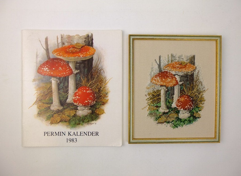 Permin kalender - Paddestoelen, Ophalen of Verzenden, Nieuw, Handborduren, Patroon