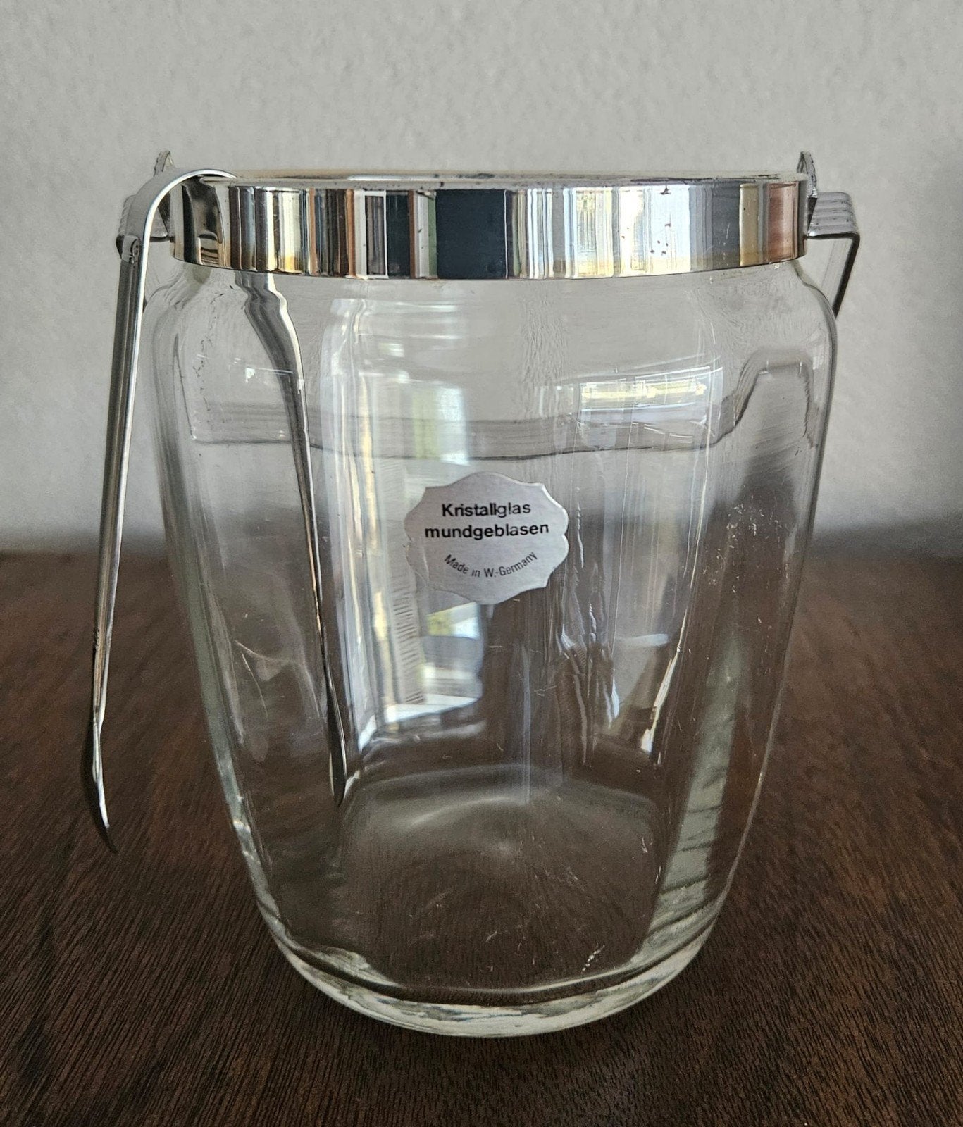 Vintage kristallen made in Germany ijsemmer, Ophalen of Verzenden