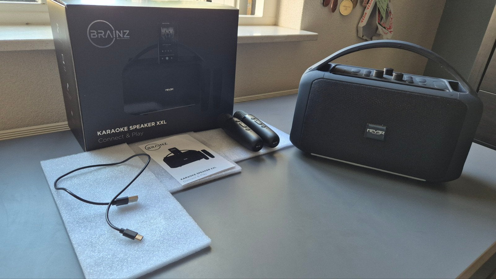 Karoake Speaker XXL Brainz, Ophalen of Verzenden, Zo goed als nieuw, Audio
