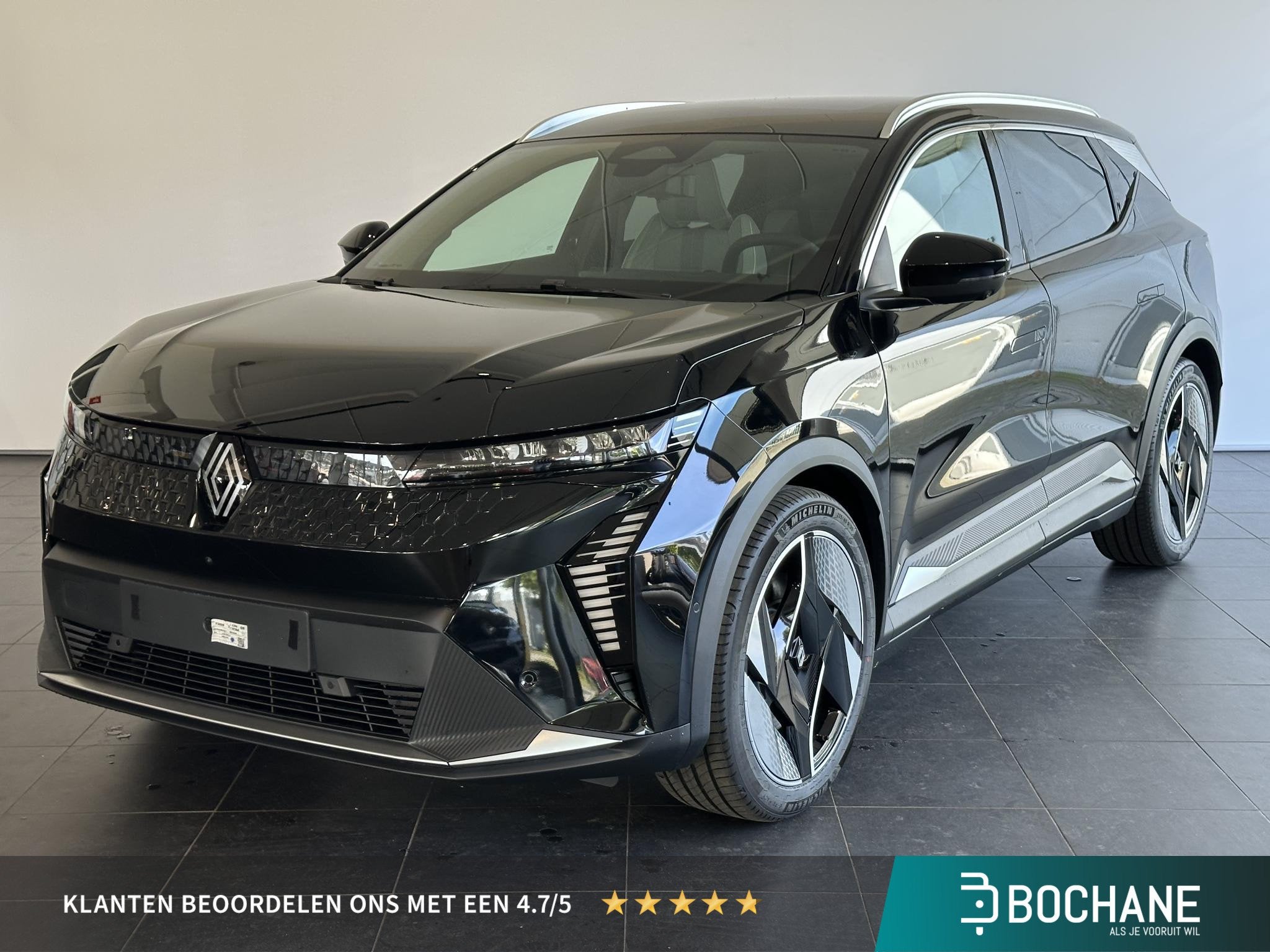 Renault Scenic E-Tech EV87 long range iconic | DEMO | PACK A, Auto's, Renault, Huisgarantie, Met garantie (alle), Zwart, 625 km