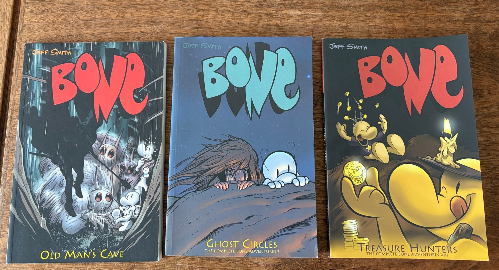Bone stripboeken - Jeff Smith - 3 delen, Meerdere stripboeken, Ophalen of Verzenden, Gelezen