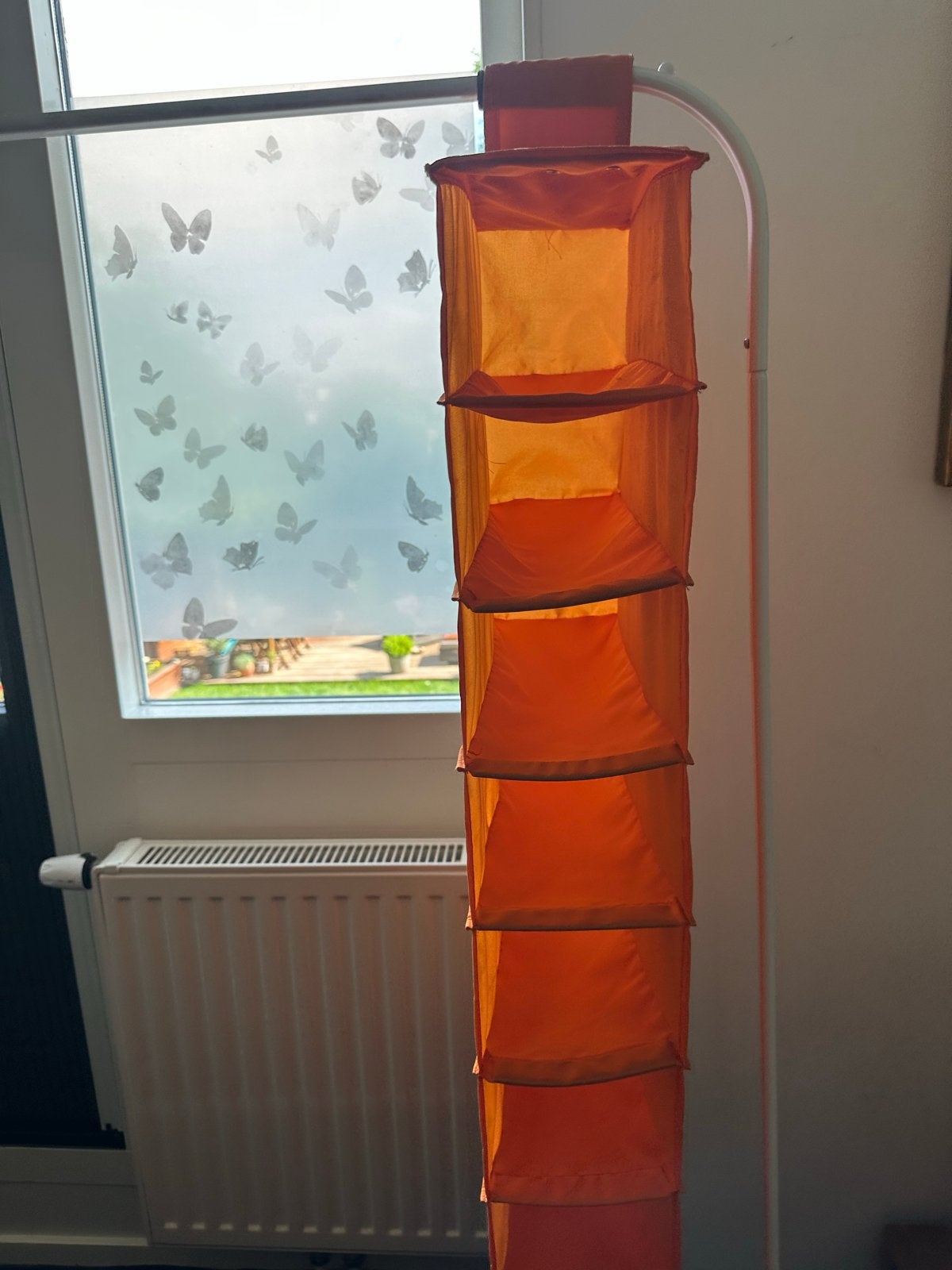 Oranje hangorganizer met 6 vakken, Ophalen of Verzenden, Gebruikt