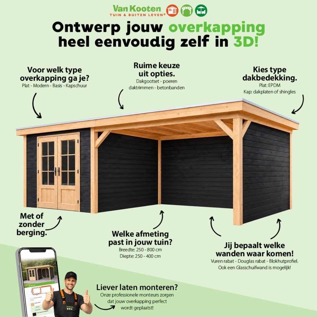 Ontwerp in 3D, LAAGSTE PRIJS van NL & BE, Tuin en Terras, Ophalen of Verzenden, Nieuw, Veranda