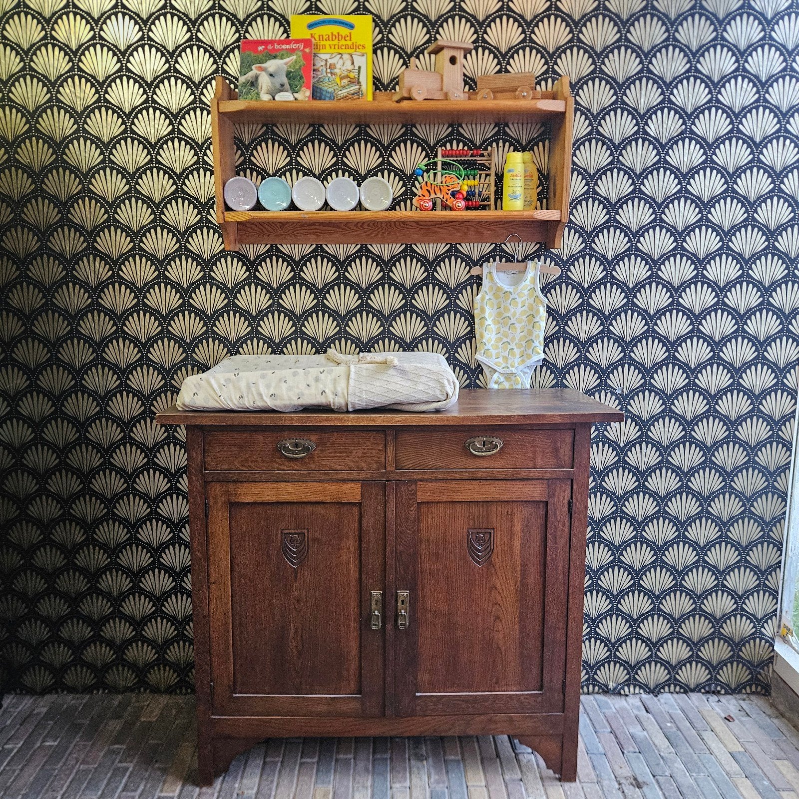 Leuk vintage wandrek in kleur naar keuze...., Ophalen, Minder dan 75 cm, 105 cm of meer, Zo goed als nieuw