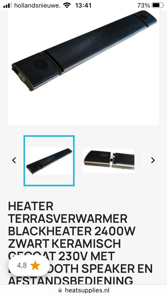 Koopje! Zo goed als nieuwe terrasverwarmer/heater, Tuin en Terras, Ophalen of Verzenden, Zo goed als nieuw