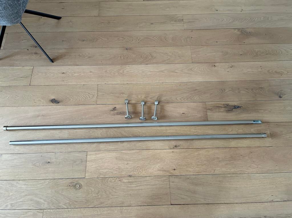 Gordijnroede RVS 360 cm, Ophalen, Gebruikt, 200 cm of meer, Minder dan 100 cm
