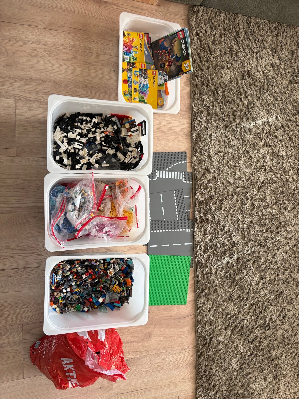 Grote partij LEGO, veel gesorteerd op kleur, met boekjes, Kinderen en Baby's, Ophalen of Verzenden, Gebruikt