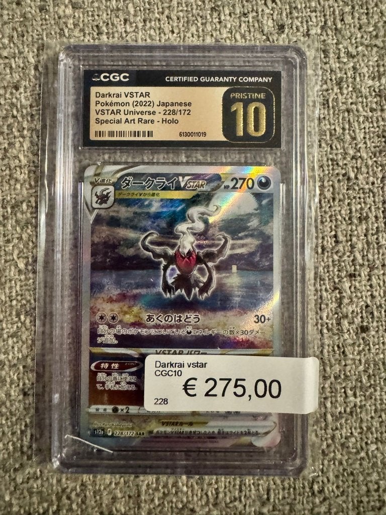 Darkrai VSTAR CGC 10 Pristine Pokémon Kaart Japans, Ophalen of Verzenden, Nieuw, Losse kaart, Foil