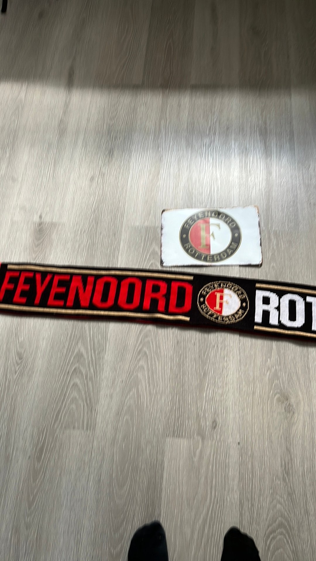 Feyenoord Rotterdam bord en sjaal, Ophalen, Zo goed als nieuw, Overige maten, Sjaal