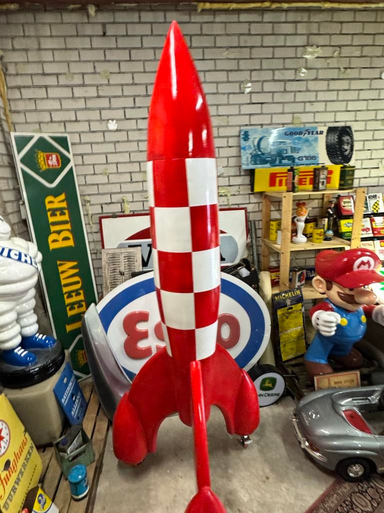 Mega Grote Raket Decoratie - Tintin Kuifje Stijl, Ophalen