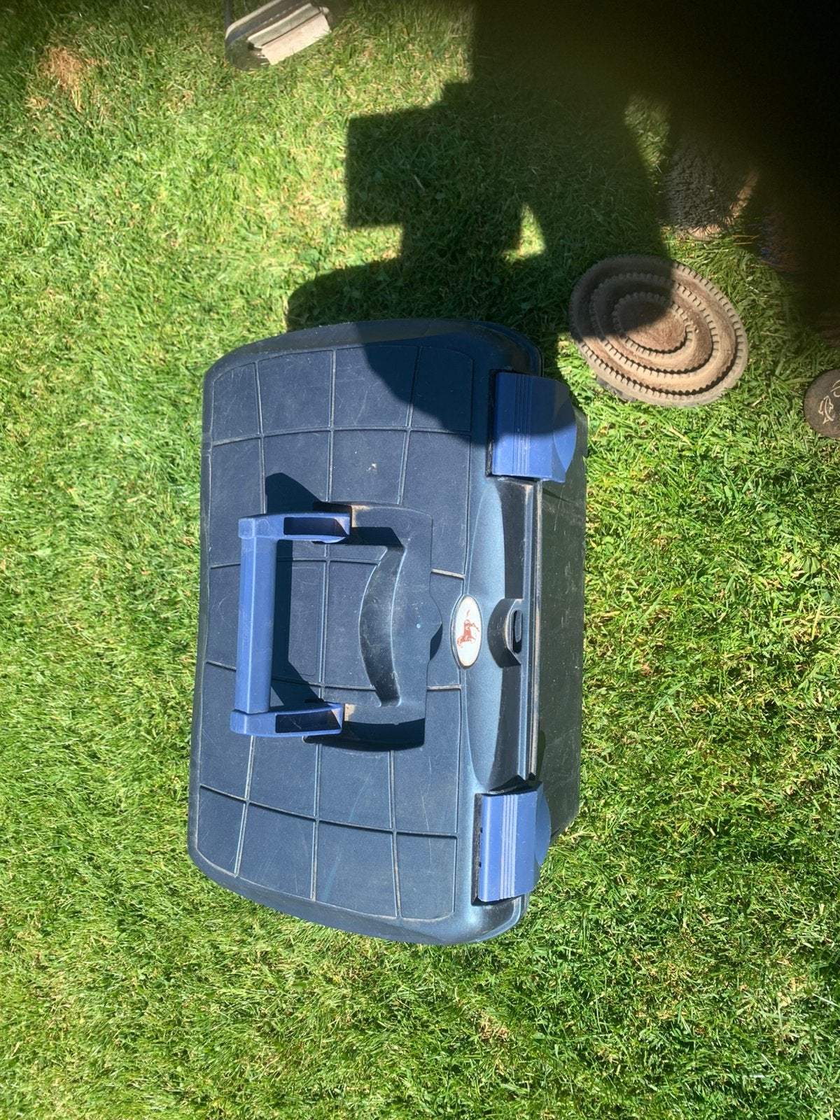 Blauwe koffer gevuld met borstels v paarden/ponys, Dieren en Toebehoren, Ophalen of Verzenden, Gebruikt