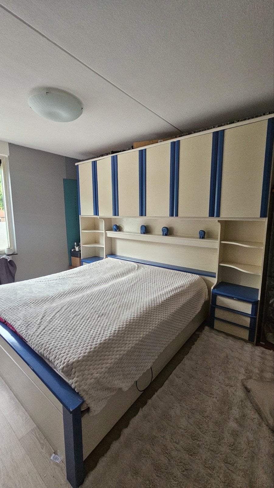 Slaapkamer, Huis en Inrichting, Slaapkamer | Bedden, Tweepersoons, Ophalen of Verzenden, Overige maten, Hout