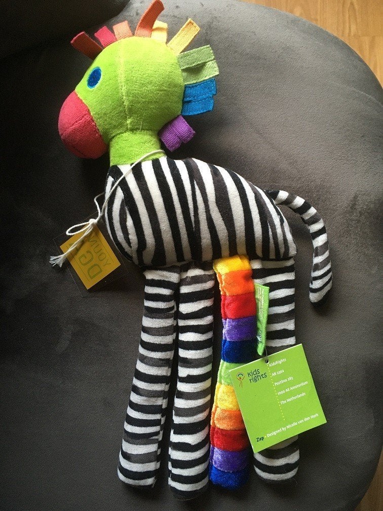 Knuffel zebra kids rights, Ophalen of Verzenden, Nieuw, Overige typen
