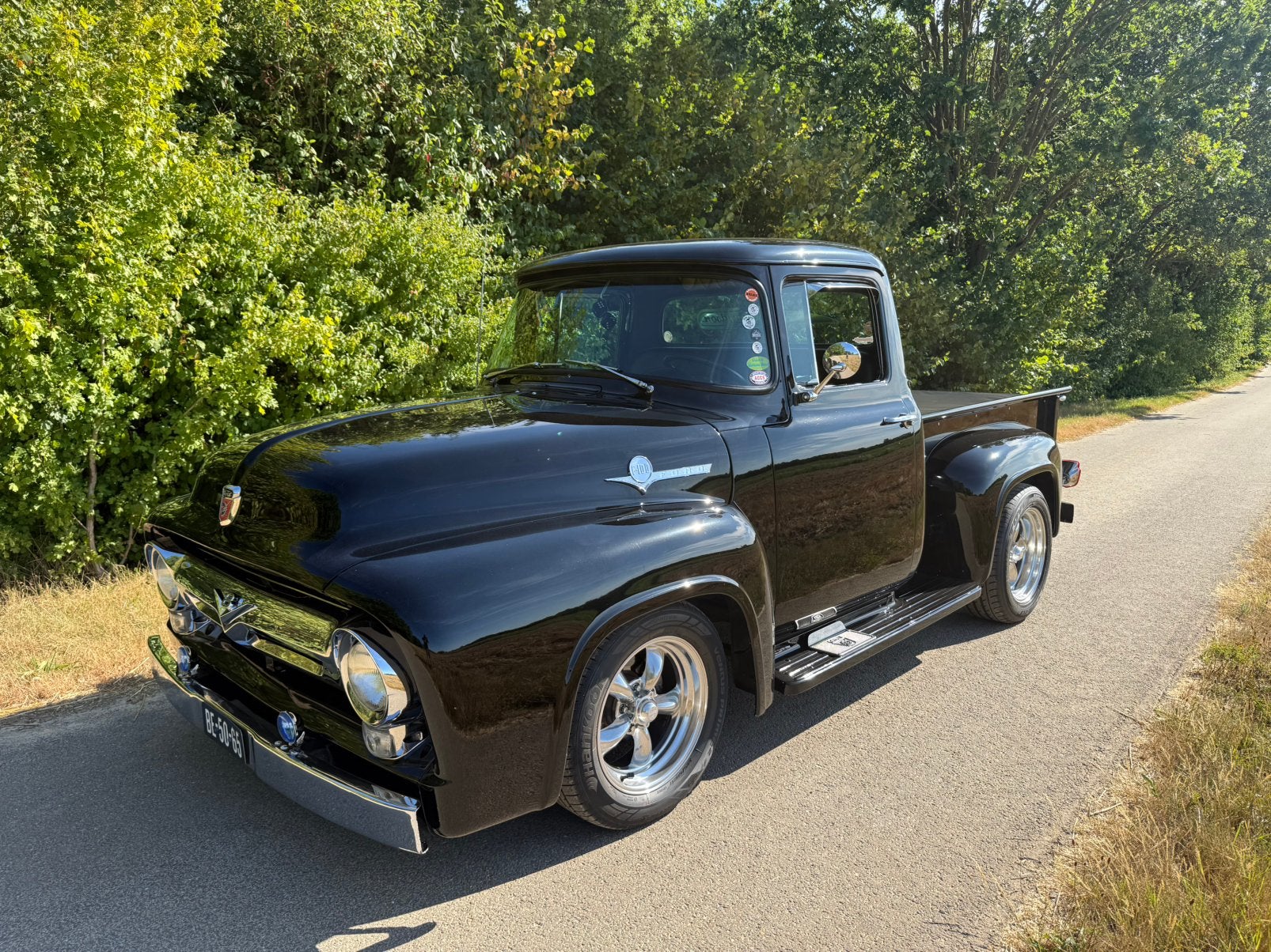 Ford F-100 1956 V8 Automaat Lpg NL kenteken F100 shortbed, Automaat, Zwart, Chevrolet, Bedrijf