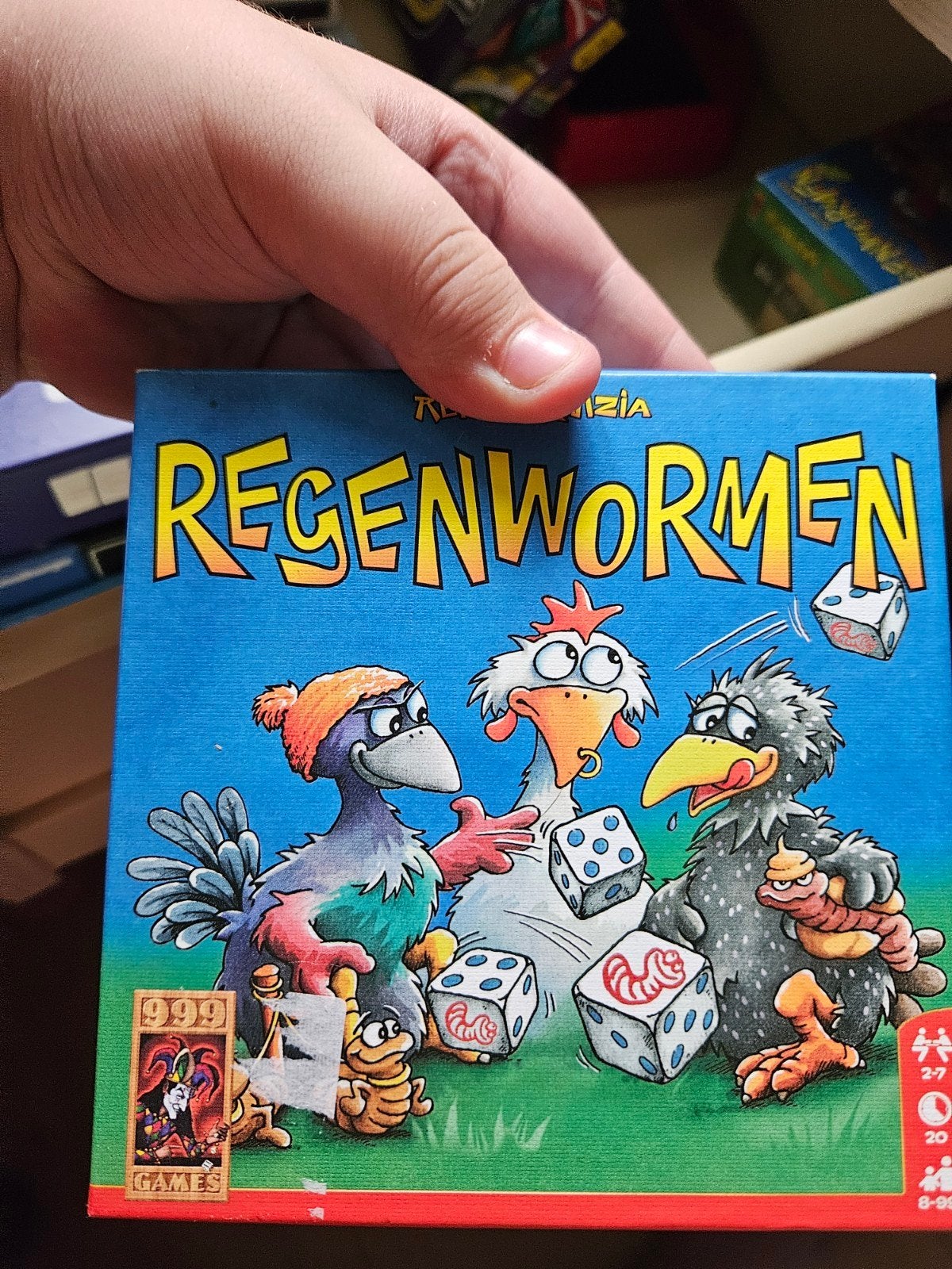 Regenwormen dobbelspel - Leuk voor het hele gezin!, Drie of vier spelers, Ophalen of Verzenden, Zo goed als nieuw, 999 Games