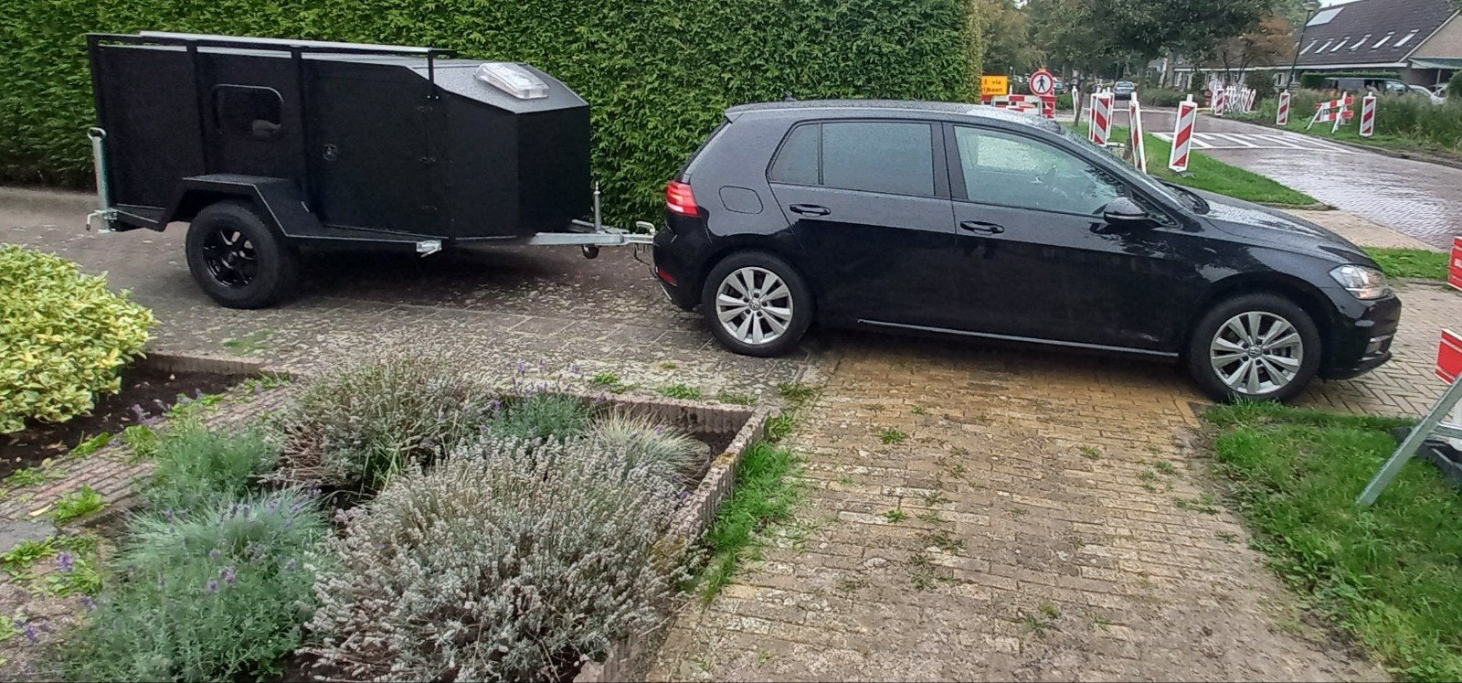 Compacte mini caravan, Ophalen