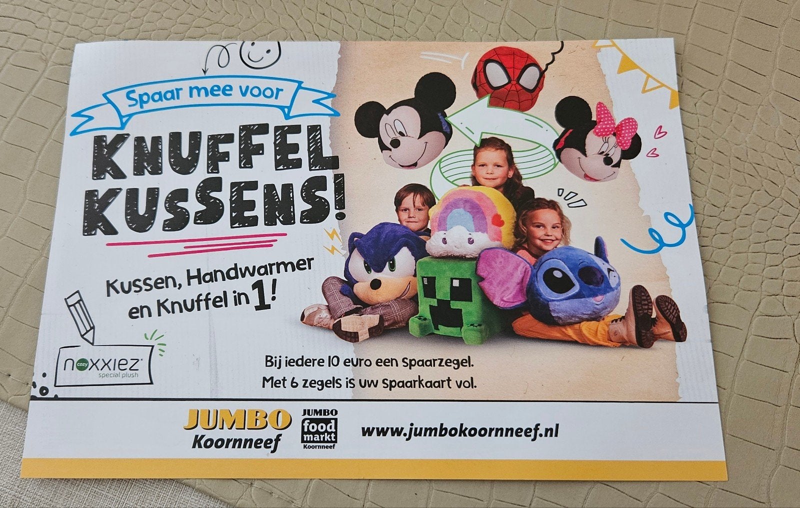 knuffel kussen spaaractie jumbo zegels/volle kaarten kadotip, Kinderen en Baby's, Speelgoed | Knuffels en Pluche, Disney, Ophalen