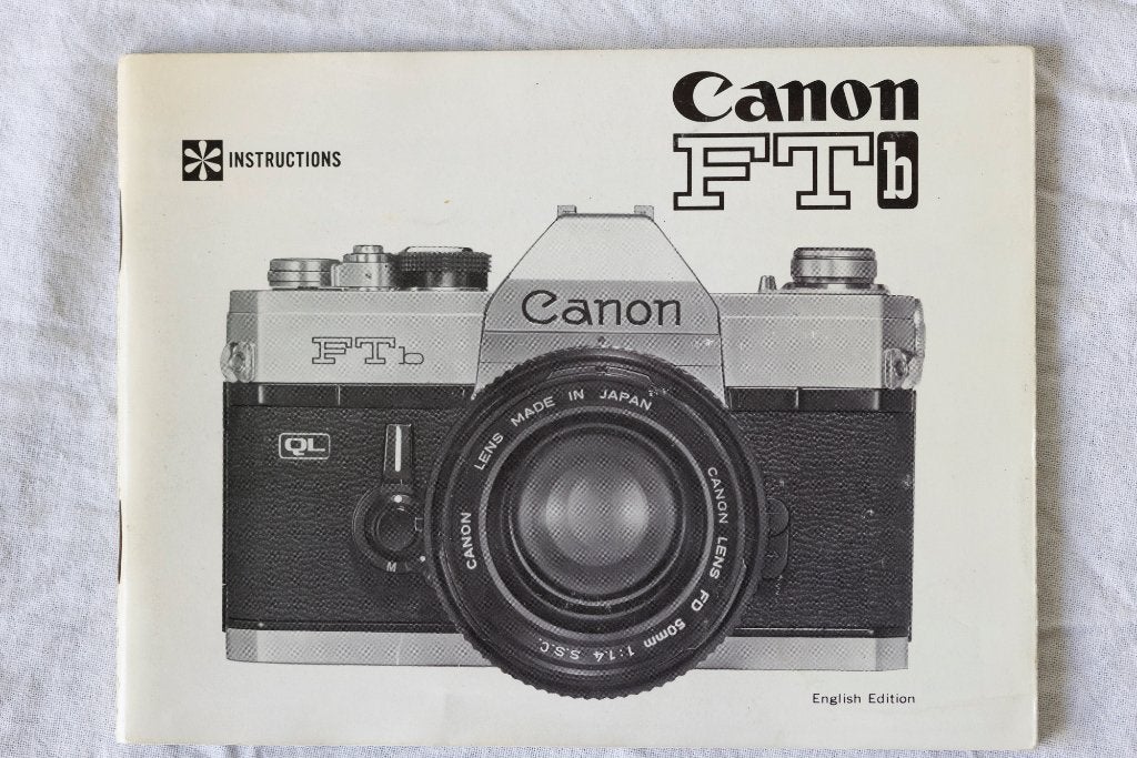 Canon FTb QL -instruction book-English Edition, Ophalen of Verzenden, Gebruikt, Spiegelreflex, Canon