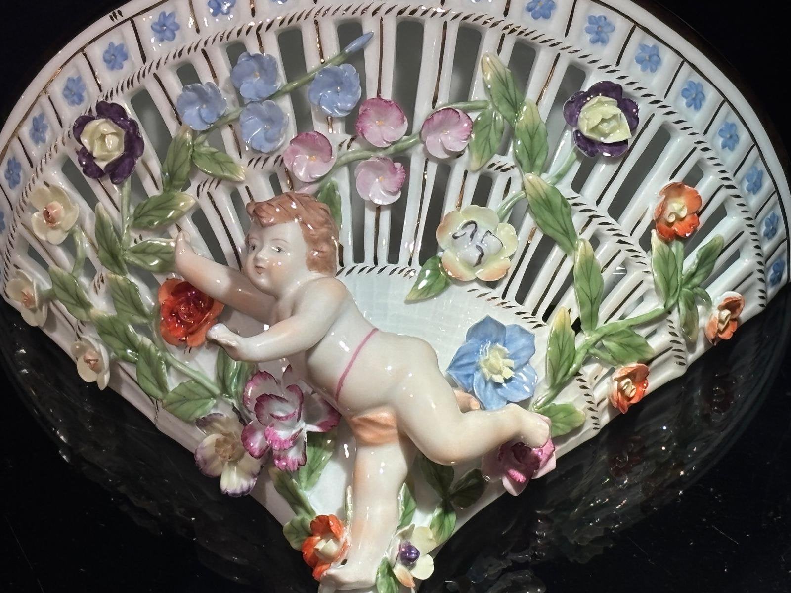Dresden wandconsolesconsoles 30cm bre, Antiek en Kunst, Antiek | Porselein, Ophalen of Verzenden