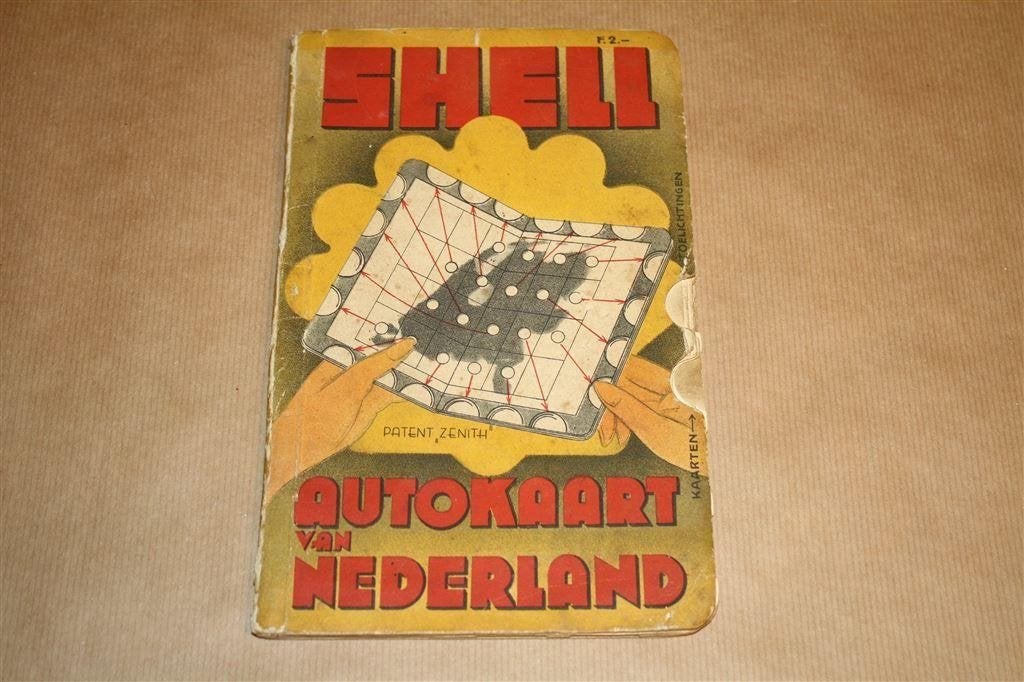 Shell Autokaart van Nederland - 1931 !!, Gelezen, Ophalen of Verzenden, Landkaart, 1800 tot 2000