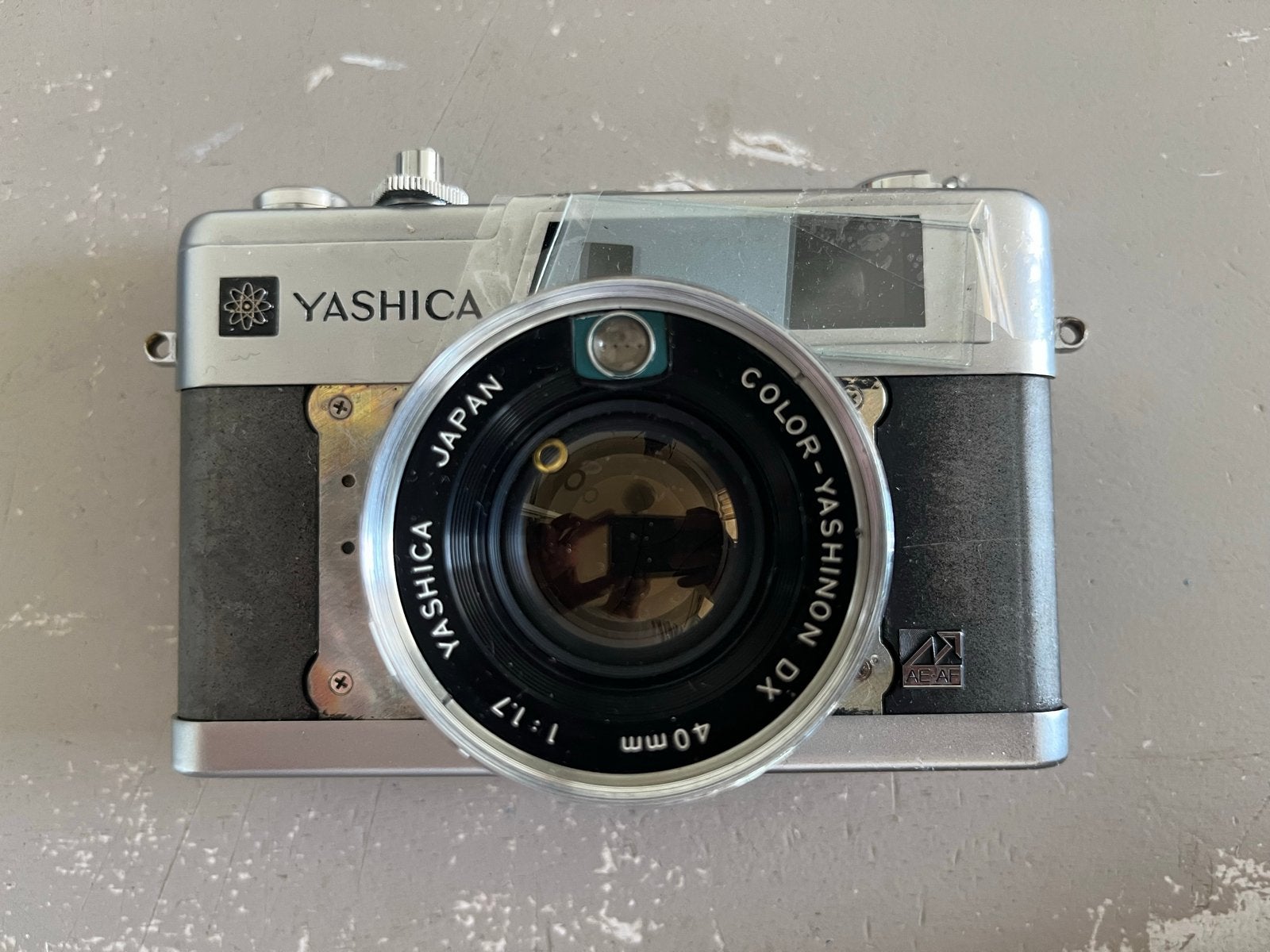 2x Defecte Yashica GX camera's voor onderdelen/display, Ophalen of Verzenden, Niet werkend, Compact, Overige Merken