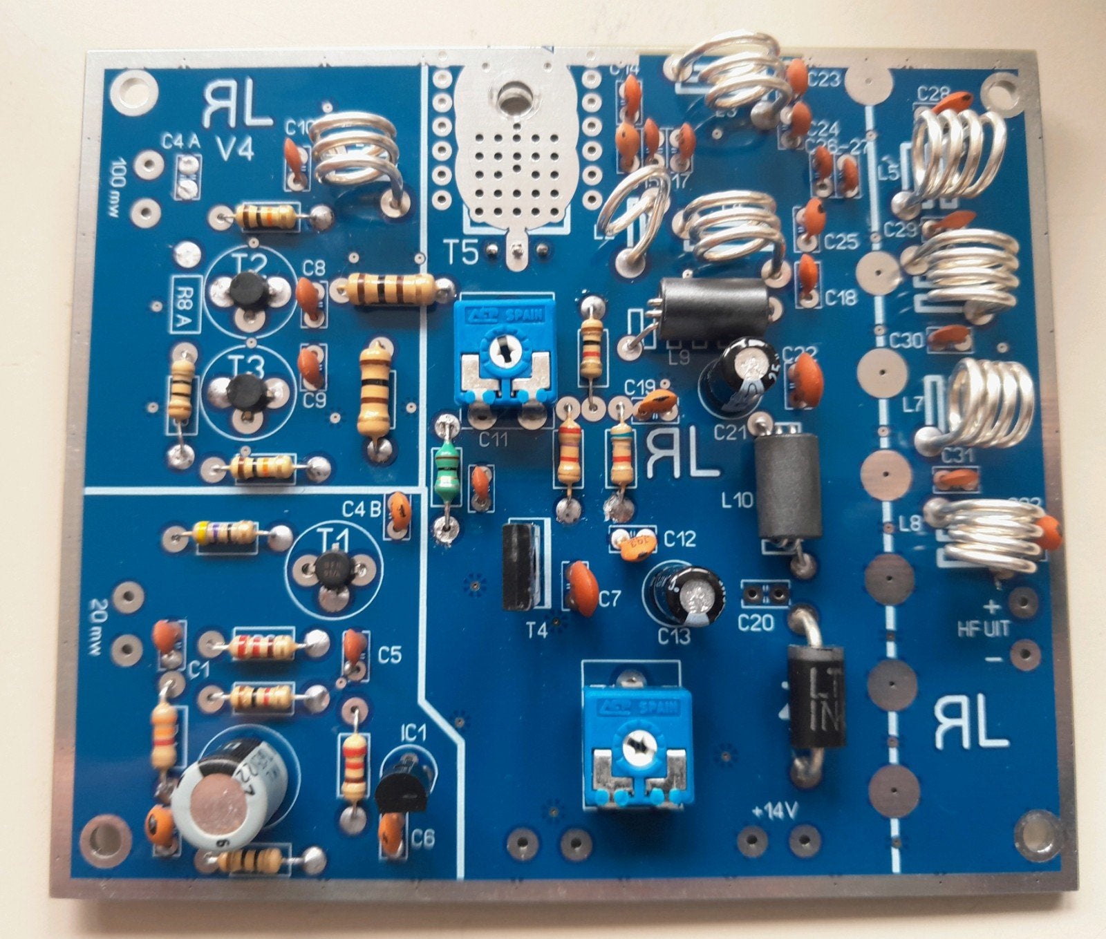 Eindtrap 20 mW naar 10 tot 15 watt 3 en 3,5 meter fm band, Telecommunicatie, Ophalen of Verzenden, Nieuw, Zender