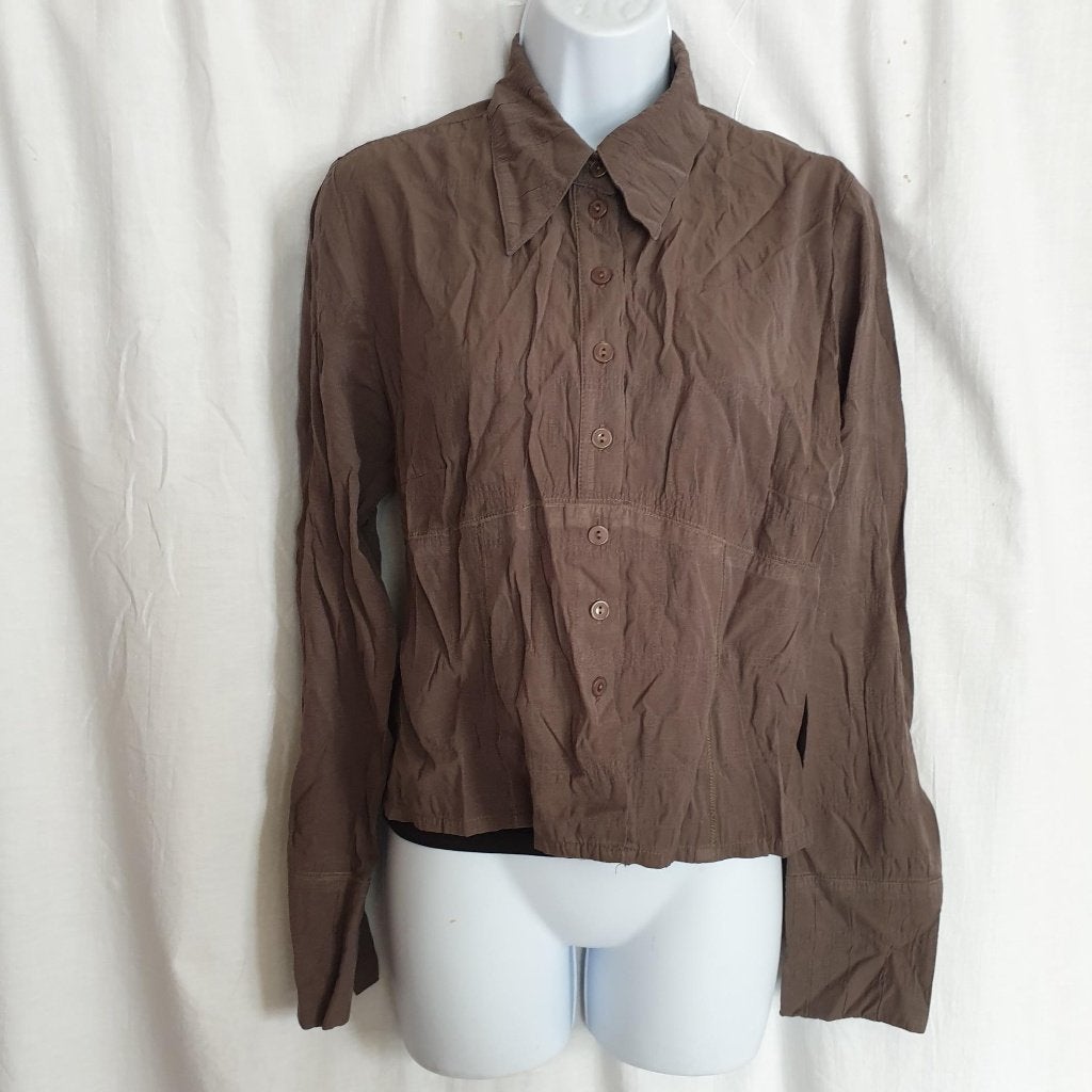 Mooie mosgroene damesblouse mt 36 merk Bellissima, ., Oranje, Ophalen of Verzenden, Zo goed als nieuw