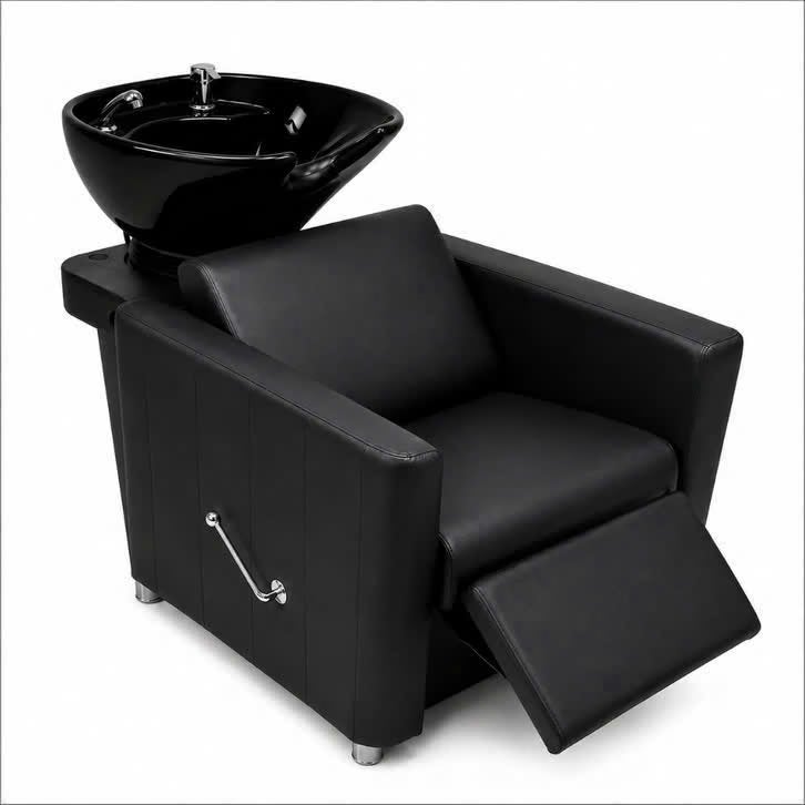 Wasunit Serena Black Basin Professionele met Zwarte Wasbak, Nieuw, Ophalen of Verzenden, Modern, Vijf, Zes of meer stoelen