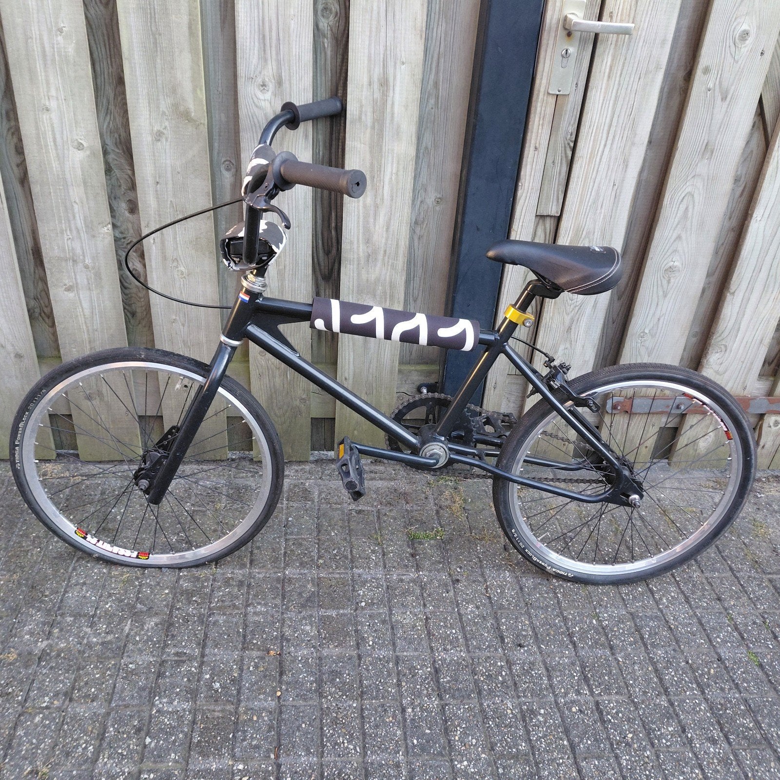 BMX fiets zwart - Gebruikt, goede staat, Fietsen en Brommers, Ophalen, Staal, Voetsteunen, 16 tot 20 inch