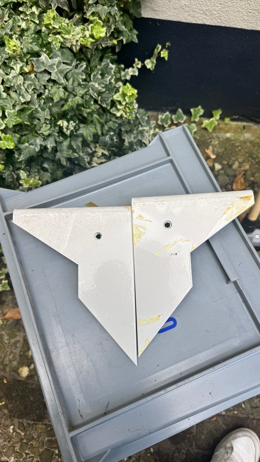 Gebogen Deurluifel / Afdakje voor Buitendeur - Gebruikt, Kunststof, Gebruikt, Minder dan 200 cm, Buitendeur