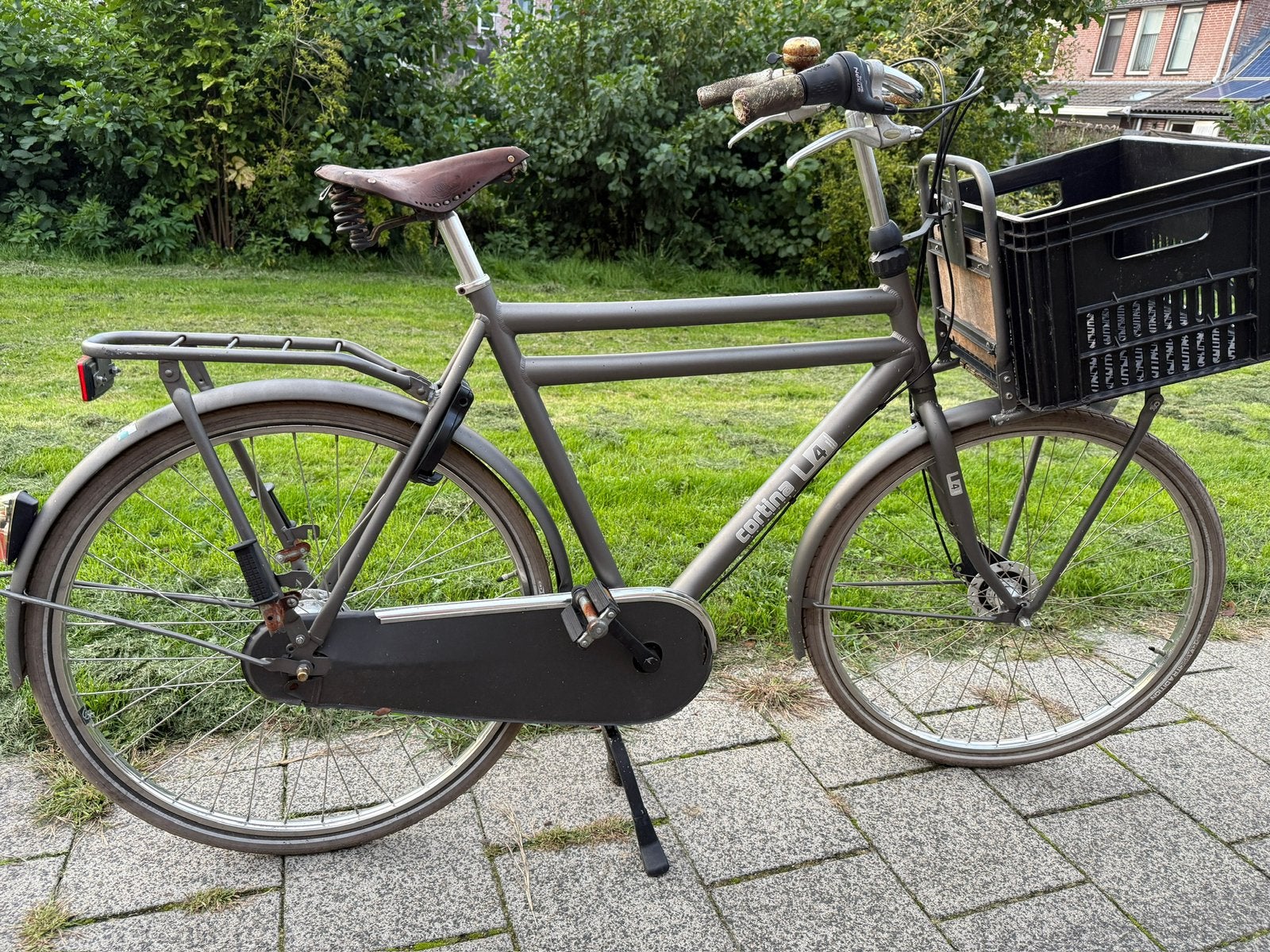 Cortina U4 transportfiets Stone grey frame 61cm, Gebruikt, Versnellingen, 61 tot 65 cm, Ophalen