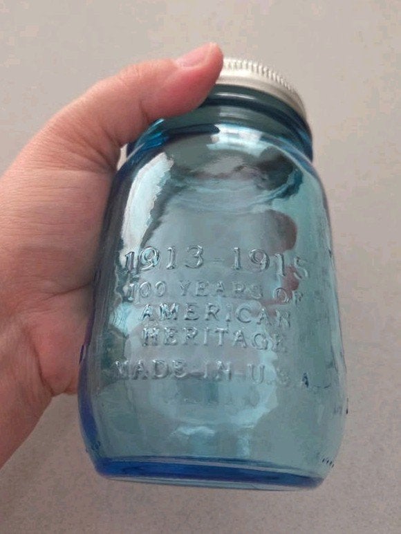 Ball Mason Jar blauw - Jubileum editie, Ophalen of Verzenden