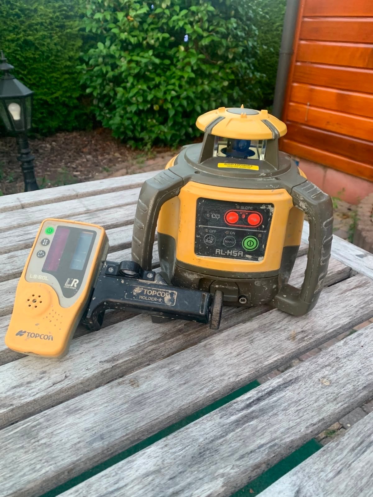 Topcon RL Roterende bouw Laser met LR-50 Ontvanger, Ophalen of Verzenden, Gebruikt