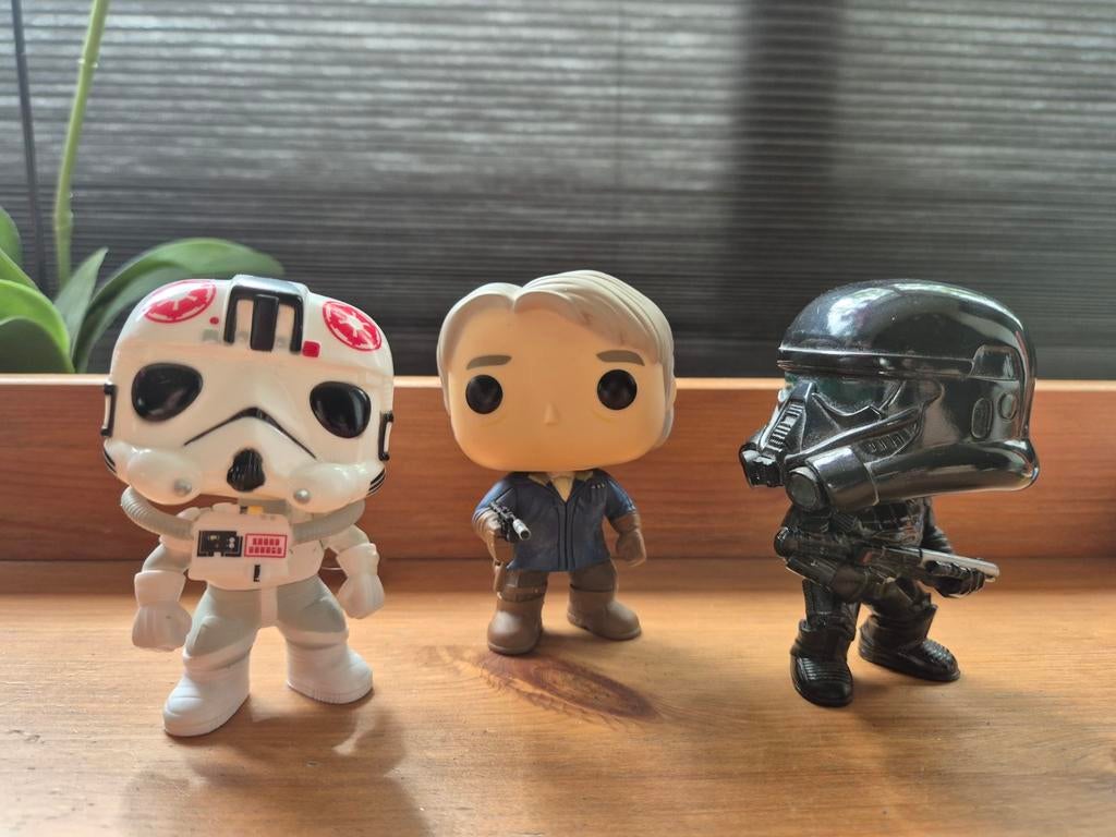 3x star wars funko pop han solo, at-at & death trooper, Ophalen of Verzenden