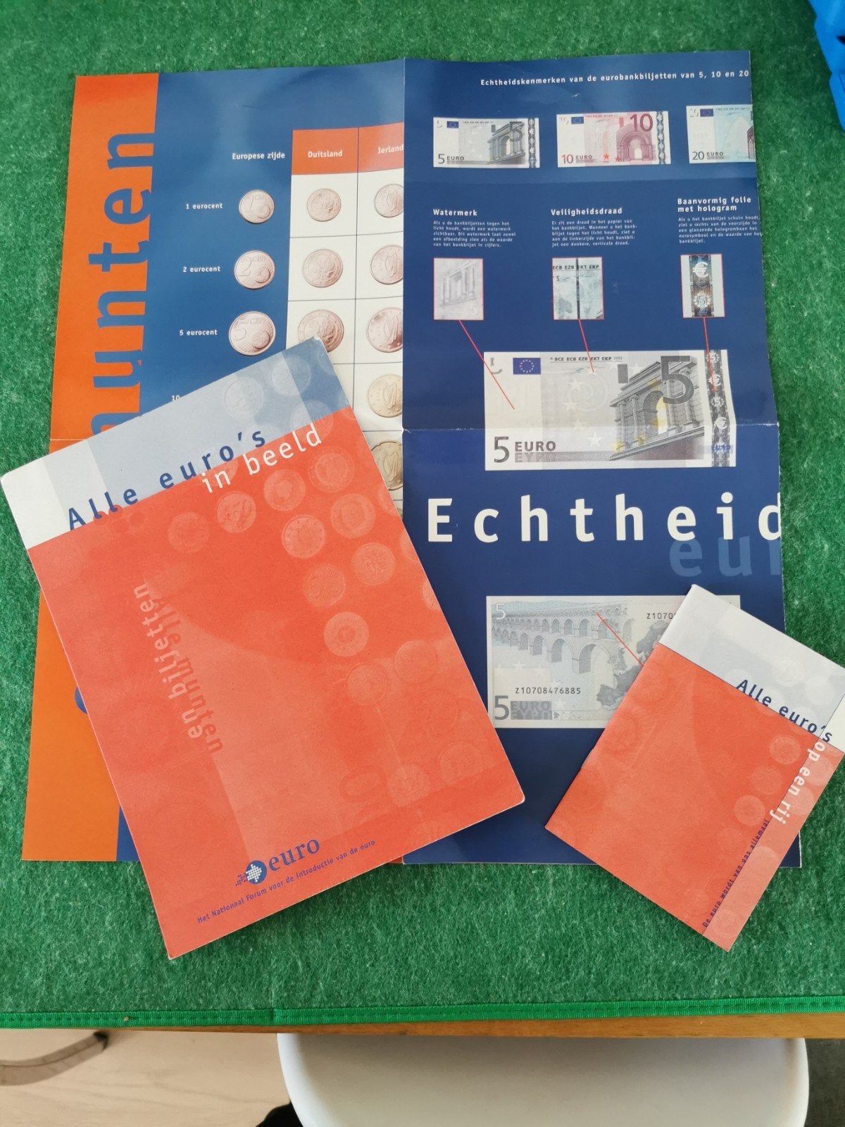 folders over de introductie van de euro, Postzegels en Munten, Munten | Nederland, Ophalen of Verzenden, Koningin Beatrix, Euro's